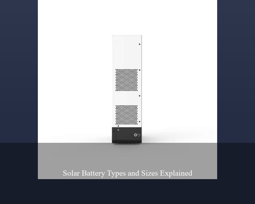 Solar Battery Types and Sizes Explained