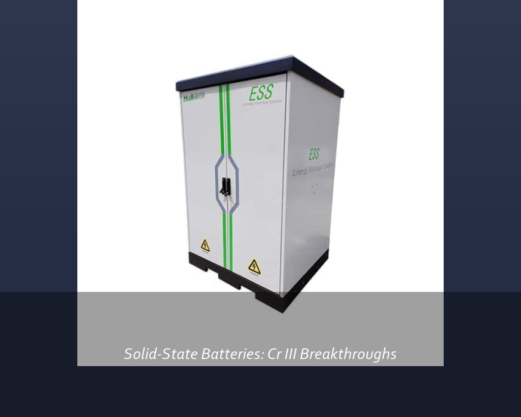 Solid-State Batteries: Cr III Breakthroughs